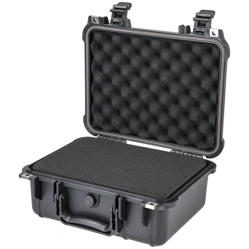 Outdoor-Fotokoffer IP67 Rasterschaumstoff 34x29,5x15,5 cm Schwarz