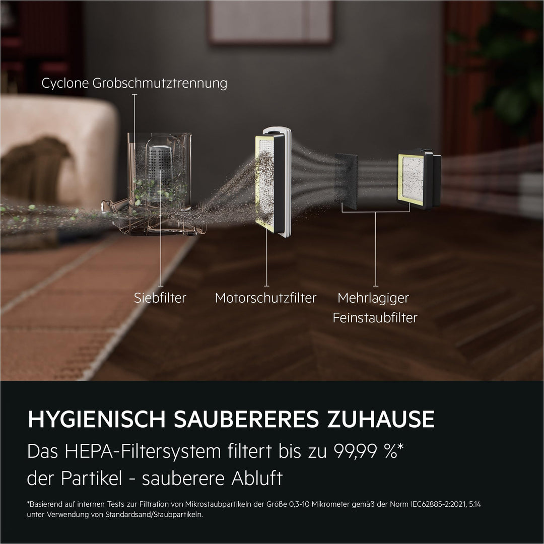 Staubsauger beutellos mit HEPA-Filter 1000W 2L Behälter dunkelrot - Bild 6