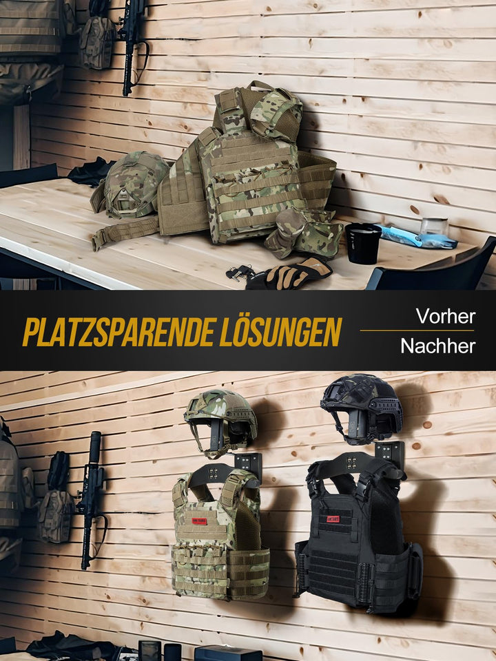 Motorrad Wandgarderobe Holz-Metall für Helm und Jacke 40 kg - Bild 3