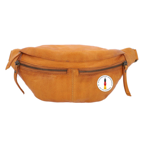 Gürteltasche Leder Vintage 3 Fächer Bauchtasche Damen Herren