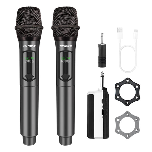 Funkmikrofon kabellos 2.4 GHz Dual-Set für Bühne und Events