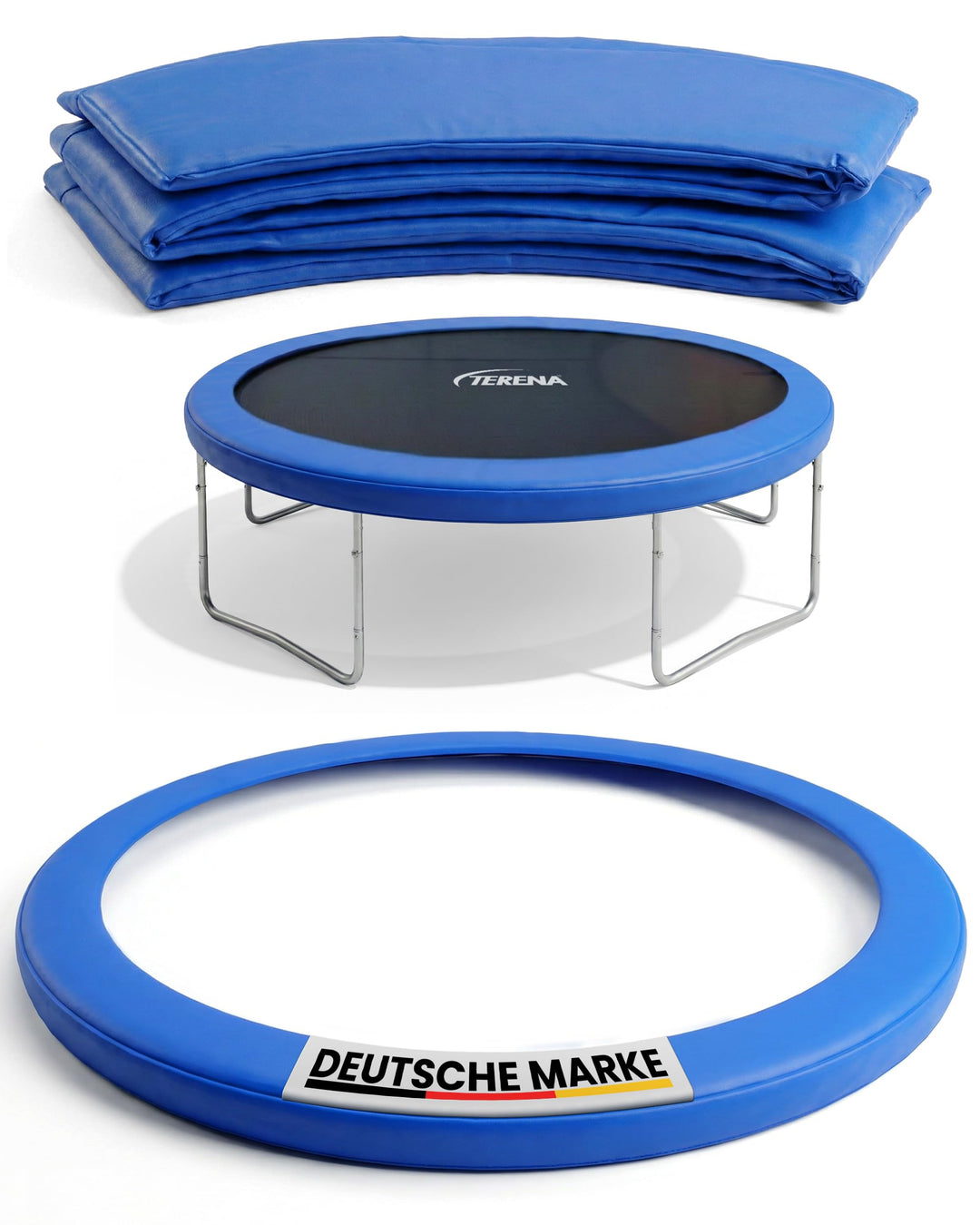 Trampolin Randabdeckung Ø 427–430 cm blau PVC 27 cm breit