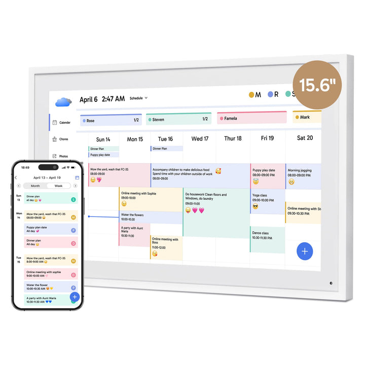 Digitaler Wandkalender 15,6 Zoll Touchscreen Familienplaner 32GB
