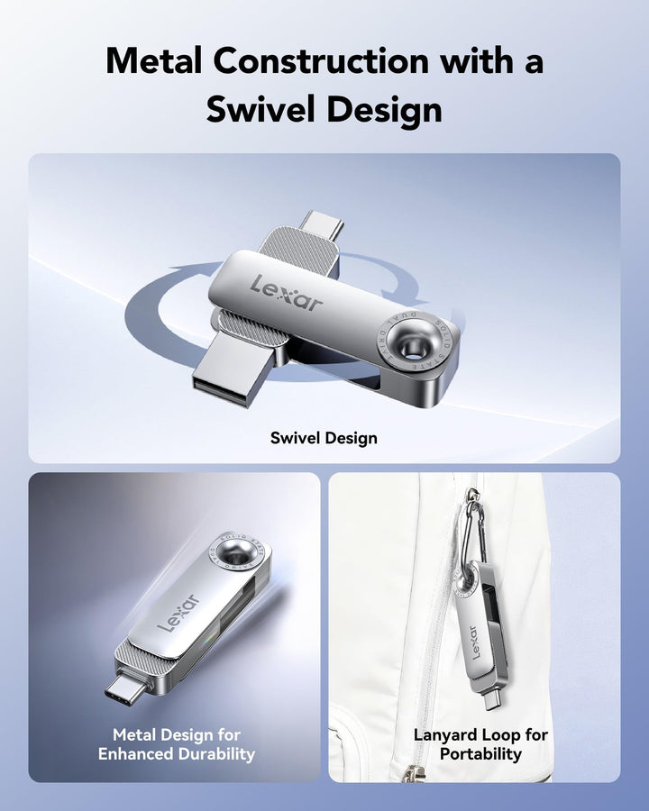 USB-Stick 256 GB Dual USB-C/A bis 400 MB/s Metallgehäuse - Bild 9