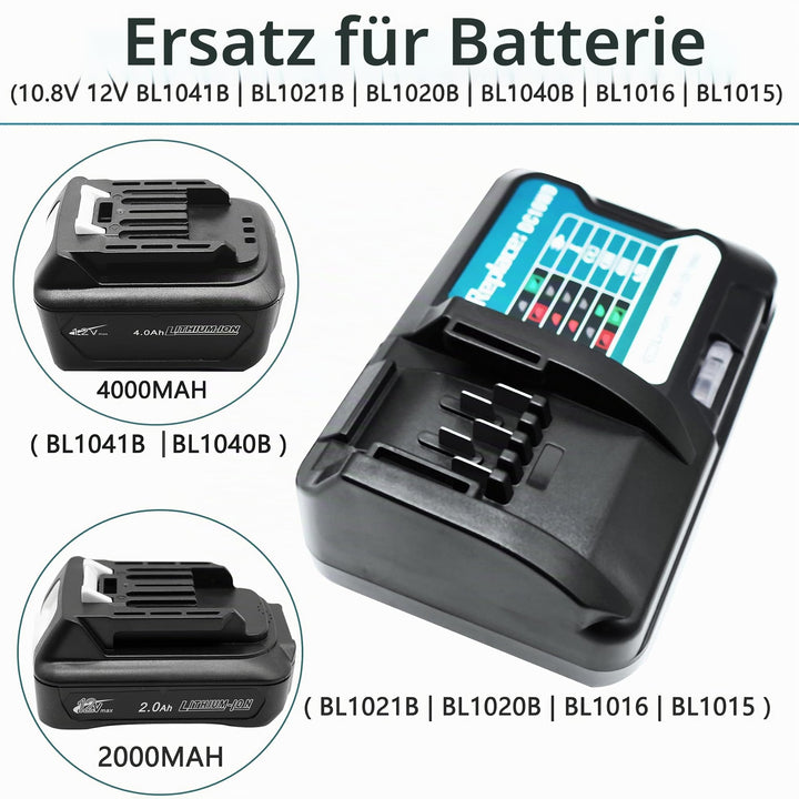 Akku 12V 4Ah Li-Ion + Ladegerät für Makita CXT Werkzeuge - Bild 4