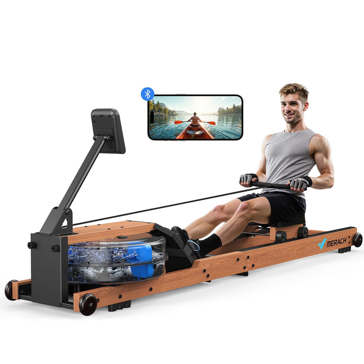 Wasser-Rudergerät Holz klappbar 180 kg Tragkraft mit APP