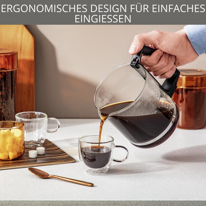 Filterkaffeemaschine Druckbrühsystem 1L Permanentfilter 8-12 Tassen - Bild 3