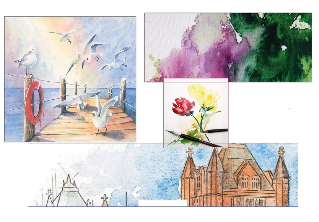 Aquarell Malkasten Metall 12 Farben Näpfchen für Aquarellmalerei - Bild 4