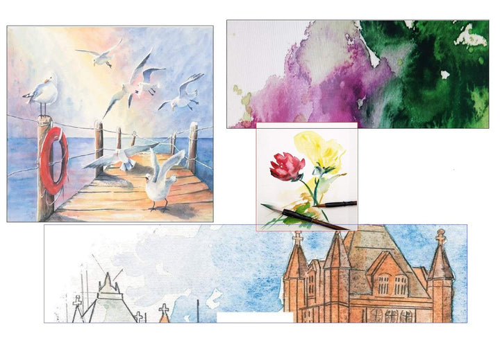 Aquarell Malkasten Metall 12 Farben Näpfchen für Aquarellmalerei - Bild 4