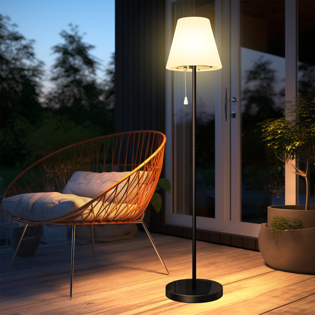 Solar Stehlampe Outdoor IP65 RGB+Warmweiss dimmbar mit Fernbedienung