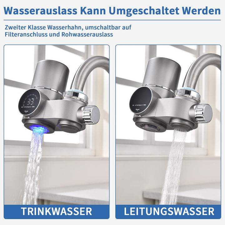Wasserhahnfilter mit LED-Anzeige UV-Licht Aktivkohle Trinkwasser - Bild 9