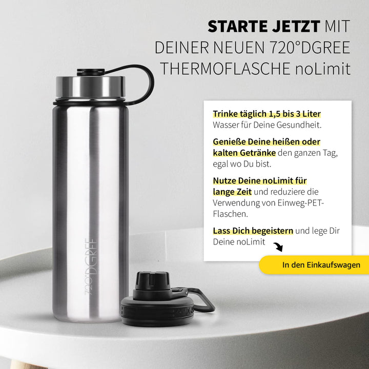 Thermosflasche Edelstahl 1200ml 24h kalt 12h heiss auslaufsicher - Bild 6