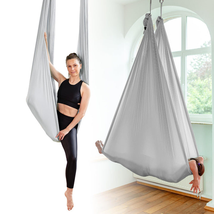 Yoga Hängematte Nylon 5m x 2,6m TÜV-geprüft bis 300 kg
