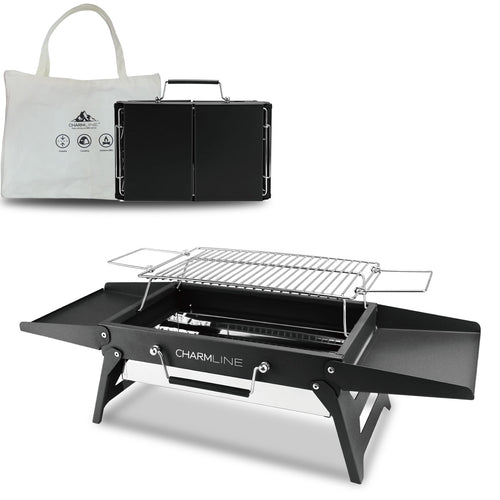 Holzkohlegrill klappbar 35x23 cm für Camping Balkon Picknick
