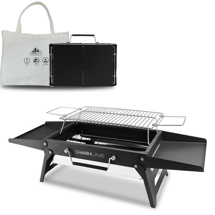 Holzkohlegrill klappbar 35x23 cm für Camping Balkon Picknick
