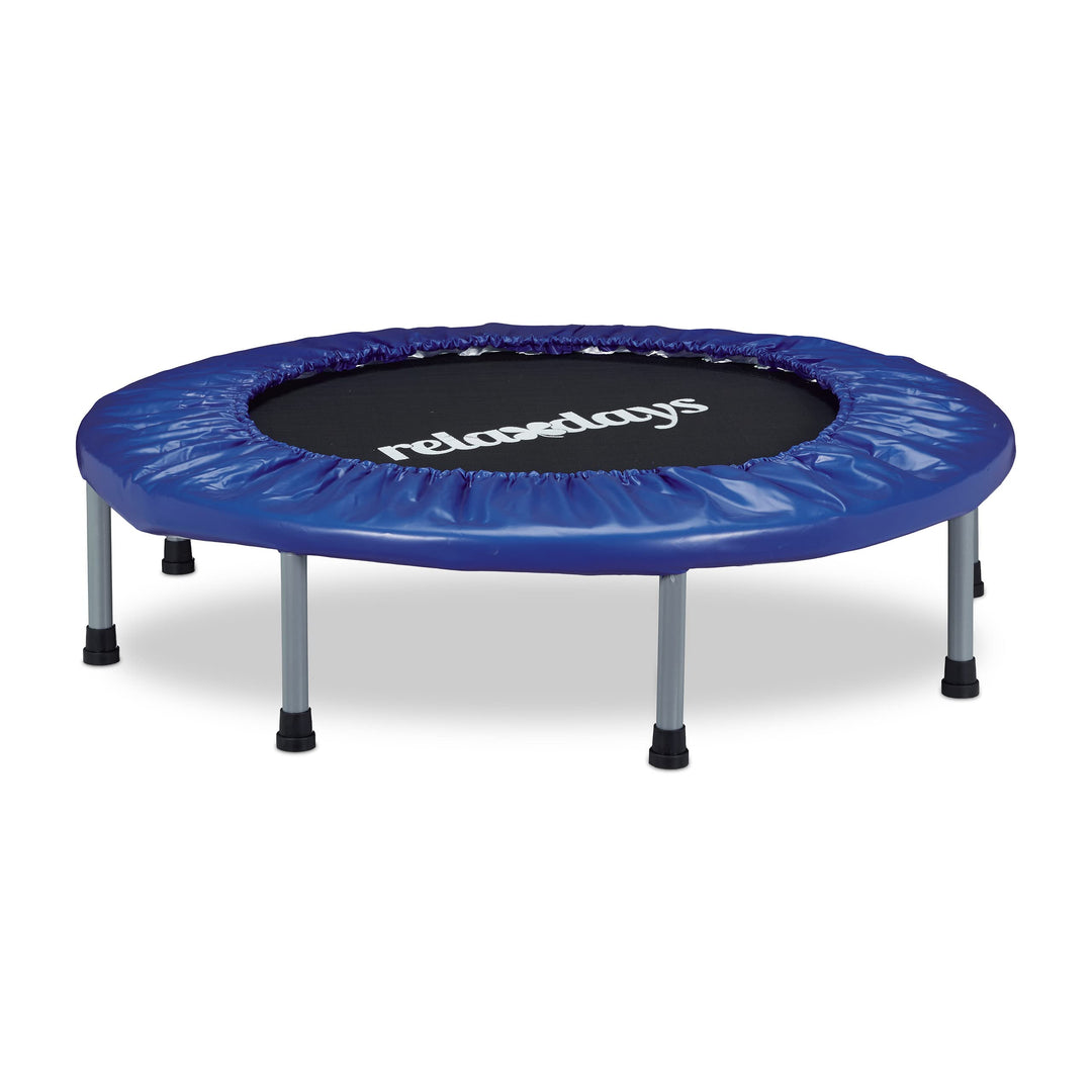 Fitness-Trampolin faltbar Indoor 95 cm, bis 100 kg, blau-schwarz