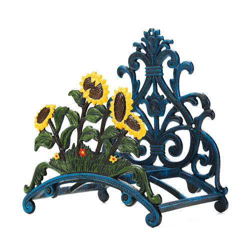 Gartenschlauchhalter Gusseisen Wandmontage Sonnenblume Retro-Deko