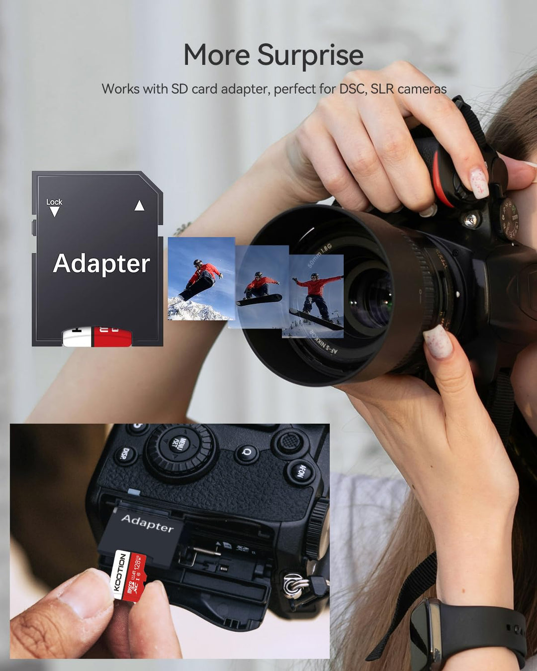 Micro SD Karte 128 GB 2er-Pack U1 Class 10 A1 UHS-I 4K - Bild 5