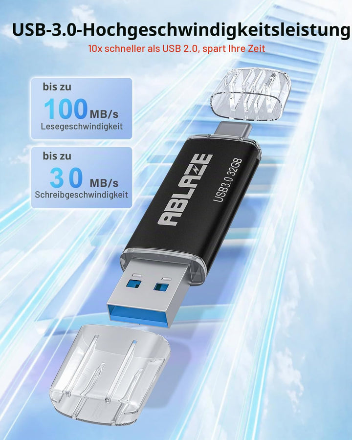 USB-Stick Dual USB-C &amp; USB-A 32 GB 5er-Pack USB 3.0 - Bild 4