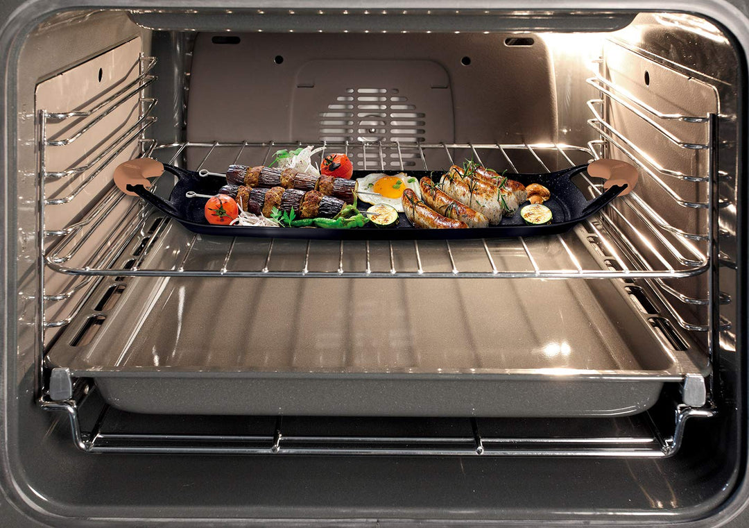 Bratpfannen-Set Aluminium Roségold 22+26cm mit Grillplatte Induktion - Bild 5