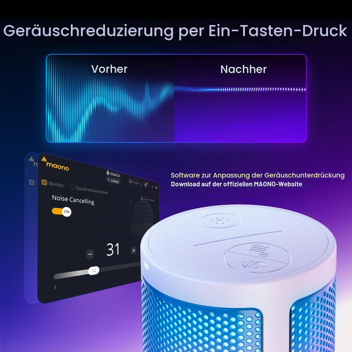 Gaming Mikrofon USB mit RGB, Nierencharakteristik, Galgenarm &amp; Pop-Filter - Bild 3