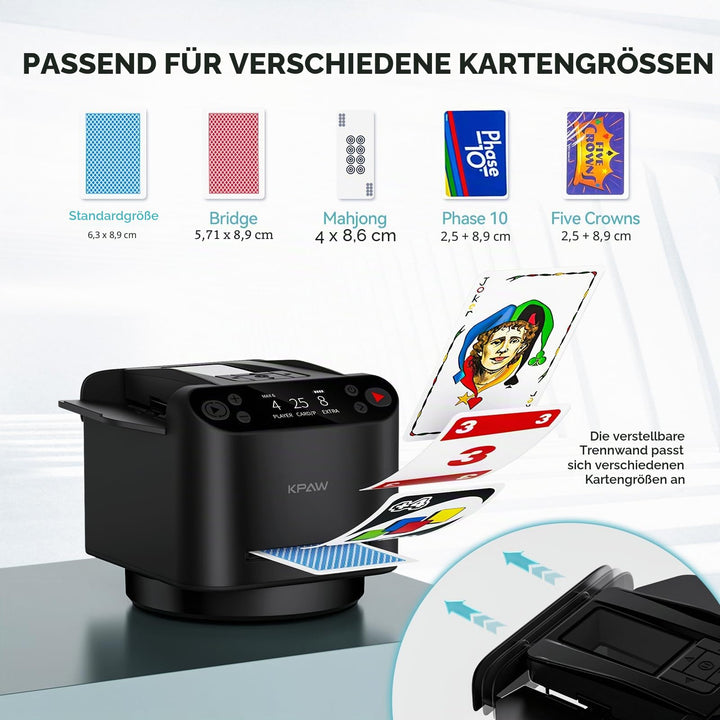 Kartenmischmaschine automatisch 2-in-1 mit 4 Fernbedienungen fuer bis zu 12 Spieler - Bild 5