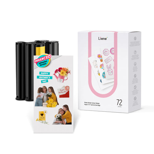 Stickerpapier-Set für PixCut S1 72 Blatt 10x18 cm wasserfest