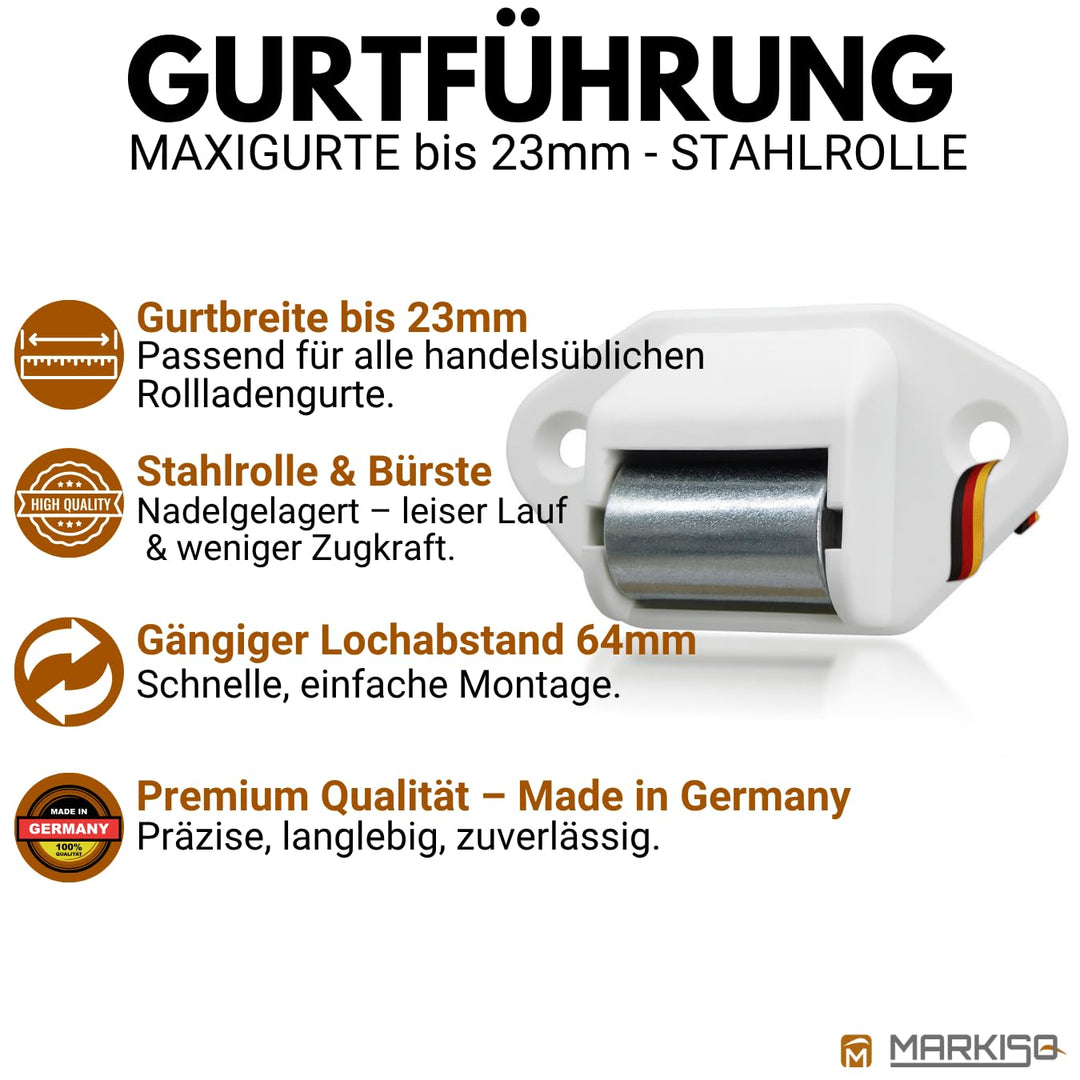 Rolladen Gurtführung Gurtleitrolle 23mm Stahlrolle 10 Stück - Bild 2