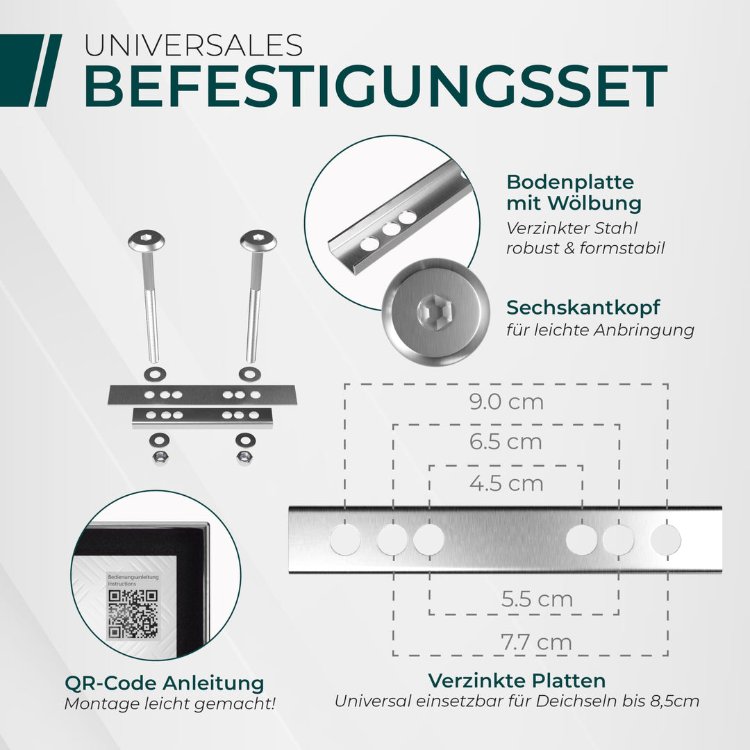 Deichselbox abschliessbar Aluminium 60x25x30cm mit 3 Fächern - Bild 5