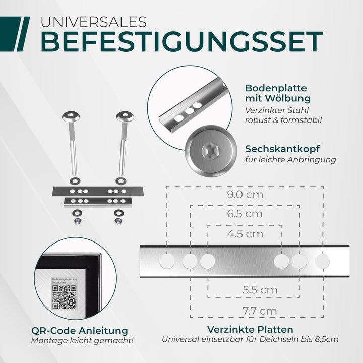 Deichselbox abschliessbar Aluminium 60x25x30cm mit 3 Fächern - Bild 5