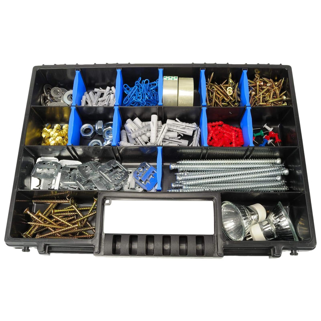 Sortimentsbox 10er-Set stapelbar bis 20 Fächer 345x249x50mm - Bild 3