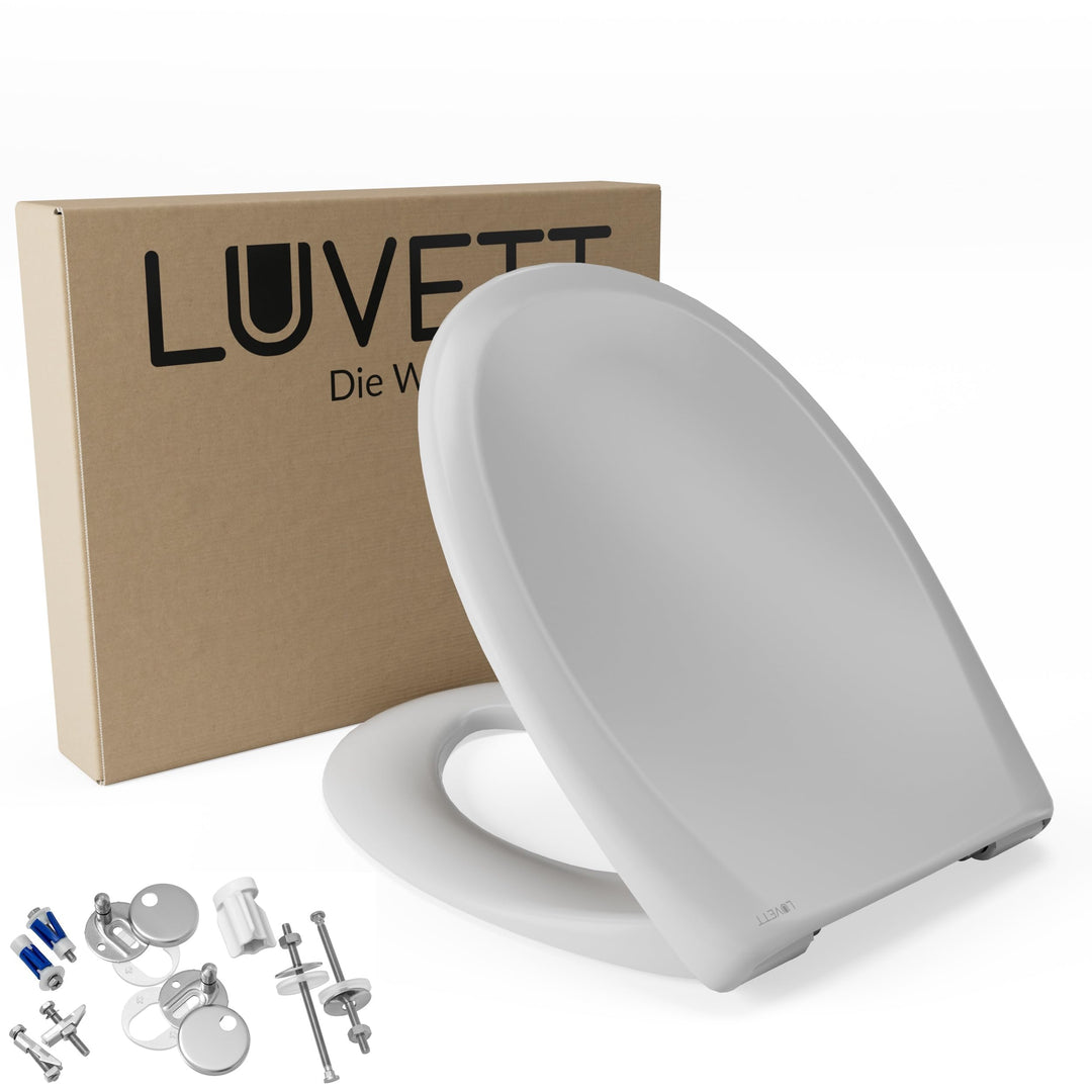 WC-Sitz Oval SoftClose Absenkautomatik Manhattan Grau TakeOff