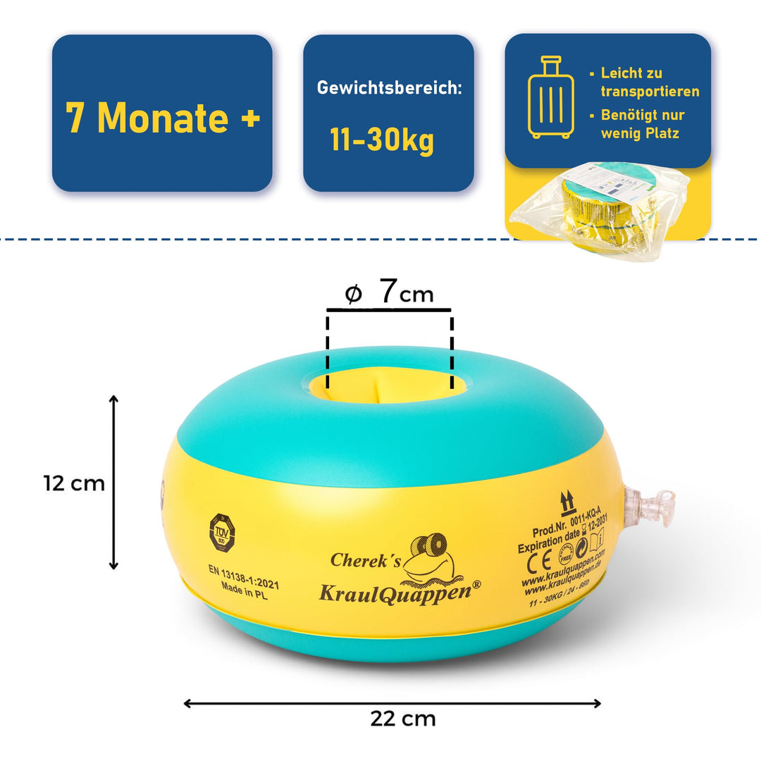 Schwimmflügel Kleinkinder PU-Schaumkern gelb-grün bis 30 kg - Bild 9