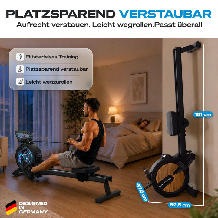 Rudergerät Magnetwiderstand 32 Stufen faltbar bis 150 kg - Bild 5