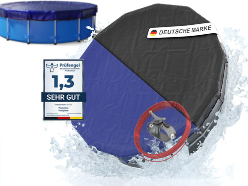 Poolabdeckung rund 400 cm für Becken Ø 366–400 cm UV-resistent