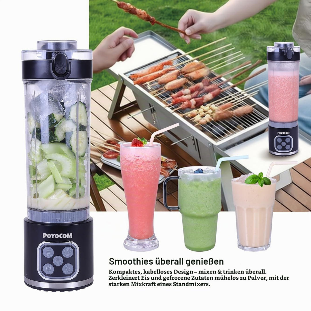 Mini-Standmixer wiederaufladbar 700W 750ml Tritan BPA-frei - Bild 5
