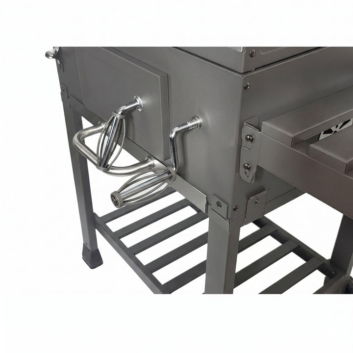 Holzkohlegrill mit Deckel, Gusseisenrost &amp; Abdeckhaube - Bild 8