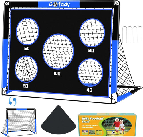 Fussballtor 2-in-1 mit 5 Zielbereichen 150x120cm fuer Kinder