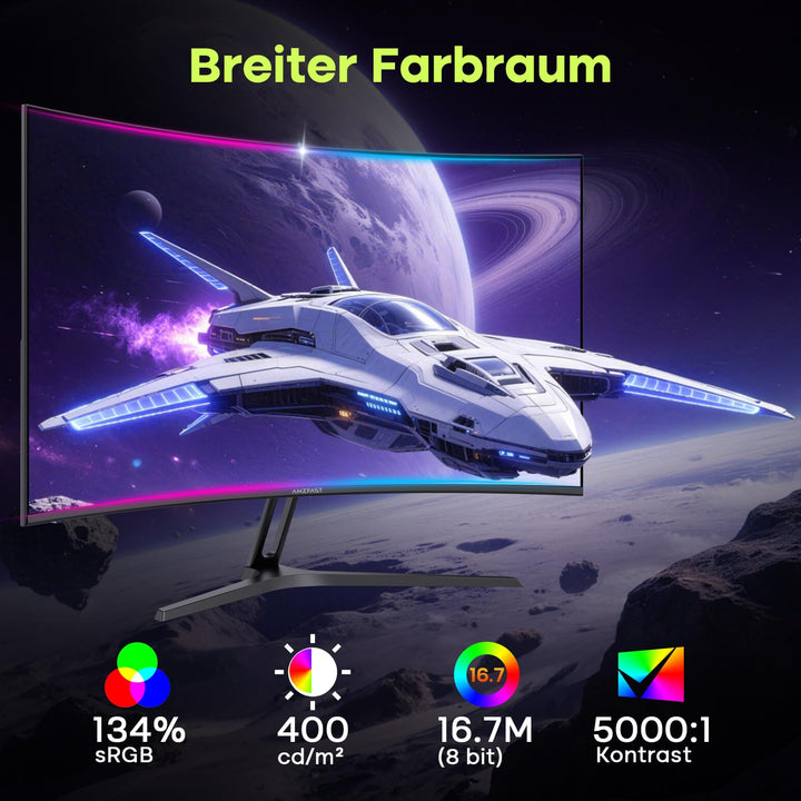 Curved Gaming Monitor 27 Zoll QHD 2560x1440 200Hz 1ms - Bild 5