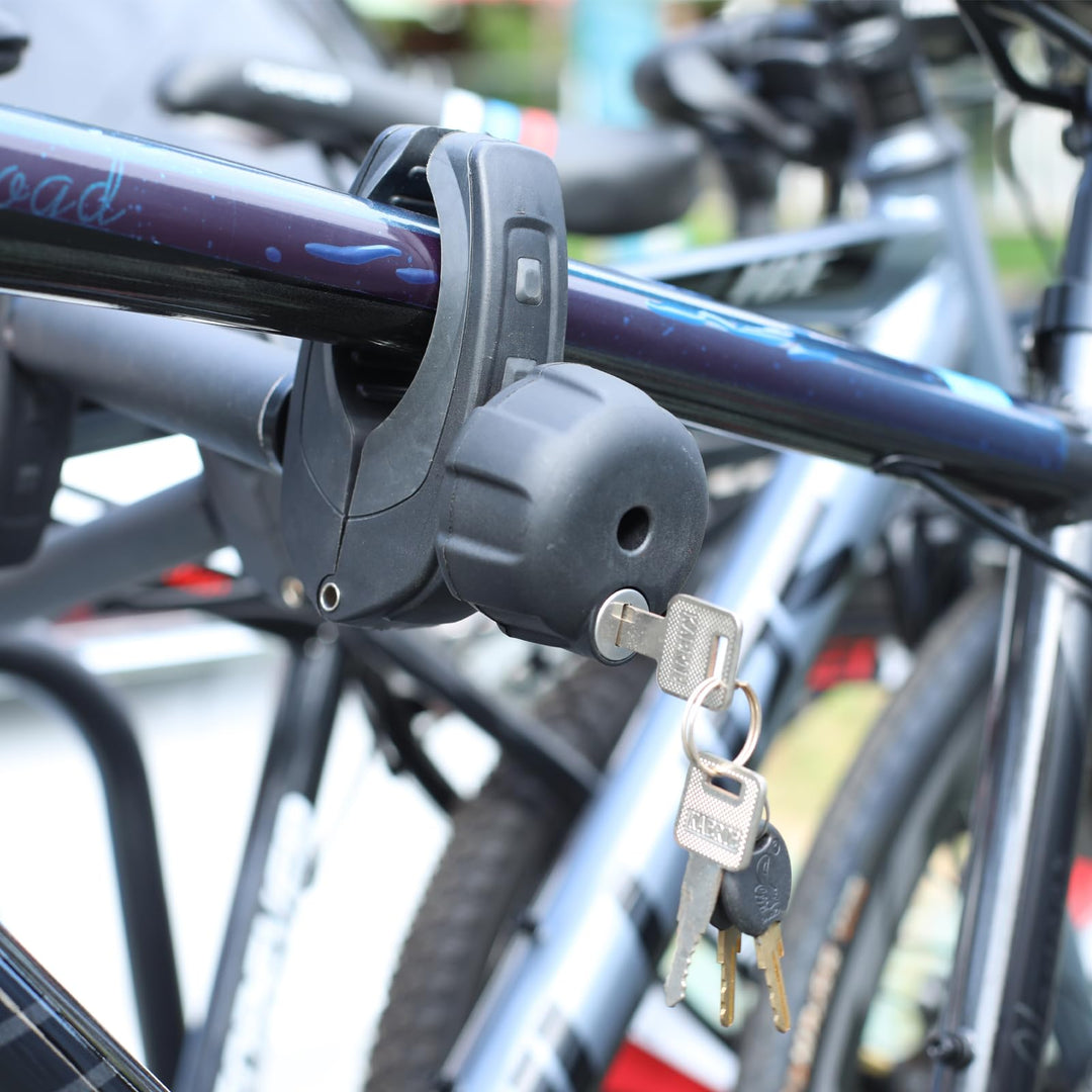 Fahrradträger Rahmenhalter Aluminium 3er-Set 25/32/45 cm mit Schloss - Bild 8
