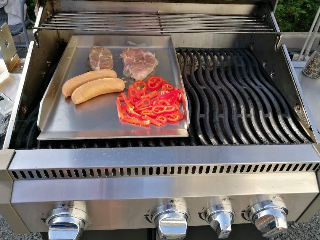 Plancha Grillplatte Edelstahl 400x300mm für Gas- und Holzkohlegrill - Bild 6