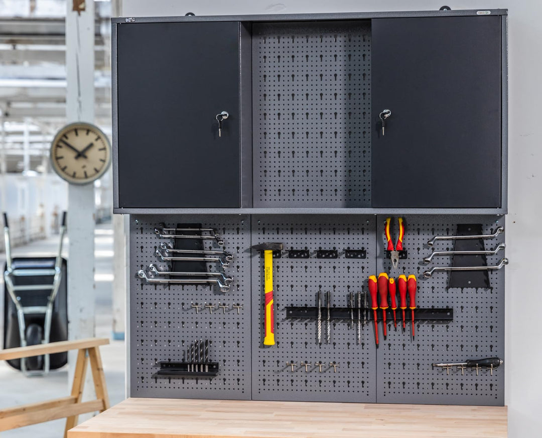 Werkzeug-Hängeschrank Metall abschliessbar 120 cm Werkstatt - Bild 5