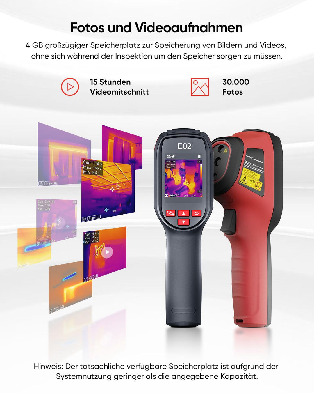 Wärmebildkamera 240x240 SuperIR mit Laserpointer 20Hz -20 bis 400°C - Bild 10
