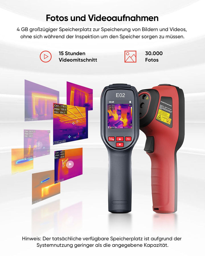 Wärmebildkamera 240x240 SuperIR mit Laserpointer 20Hz -20 bis 400°C - Bild 10