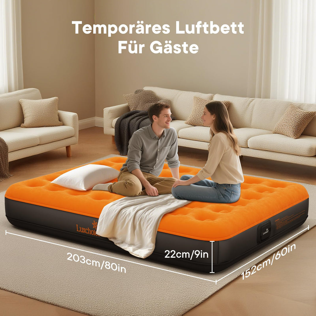 Luftmatratze Doppel 203x152x22 cm mit USB-Pumpe 250 kg Tragkraft - Bild 5