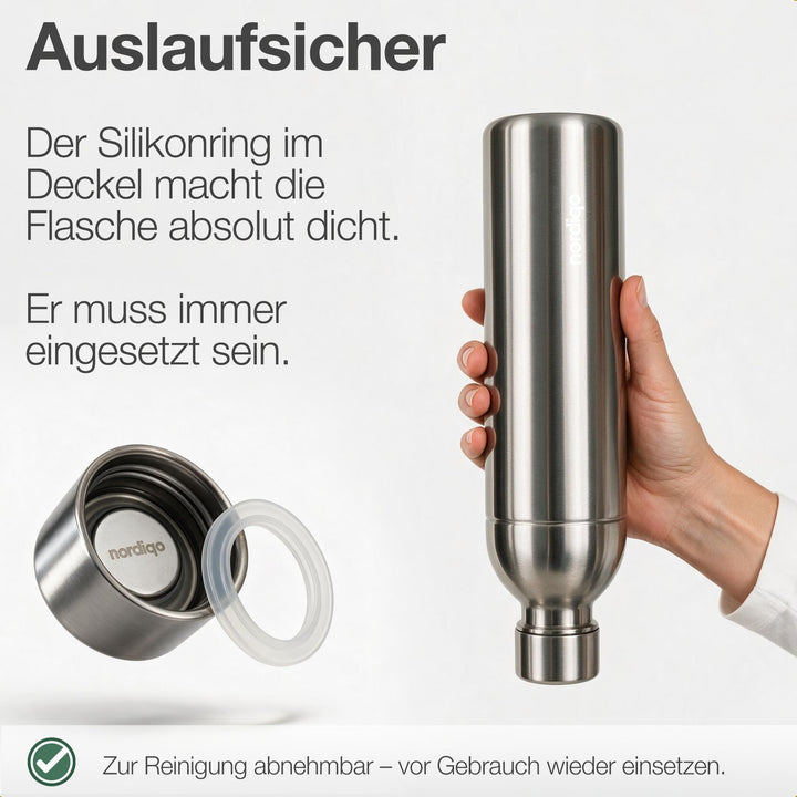 Edelstahlflasche 1L für SodaStream Duo, Terra, Aarke Carbonator 3 - Bild 6