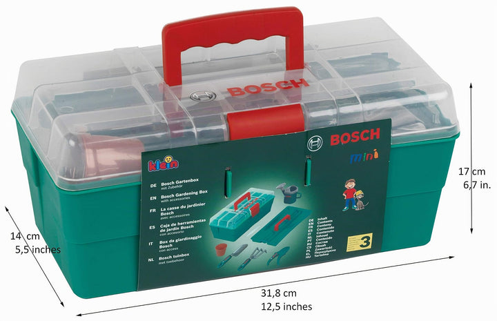 Kinder-Gartenset Box mit Werkzeug Giesskanne Schere ab 3 Jahren - Bild 3