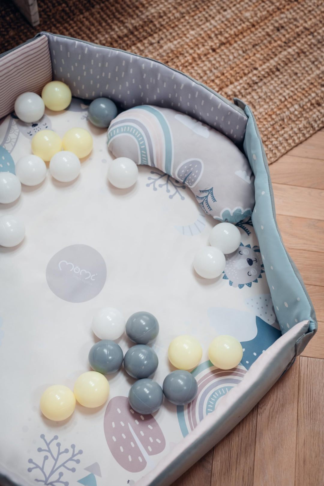 Spielbogen mit Krabbeldecke 3-in-1 Bällebad Aktivitätsmatte Baby