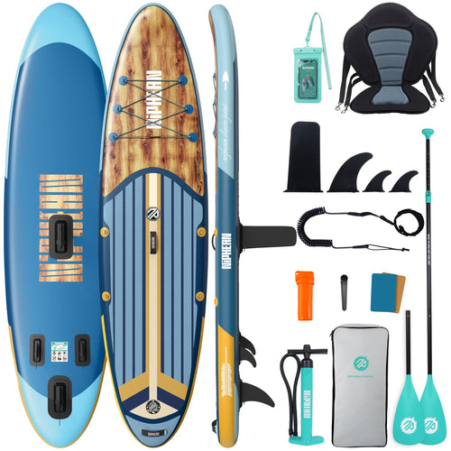 SUP Board aufblasbar mit Sitz 200 kg Tragkraft Komplett-Set