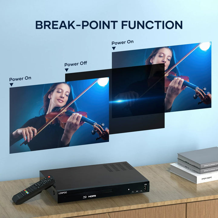 Blu-ray Player 1080p Full-HD mit HDMI, AV, Koaxial, Metallgehäuse - Bild 9